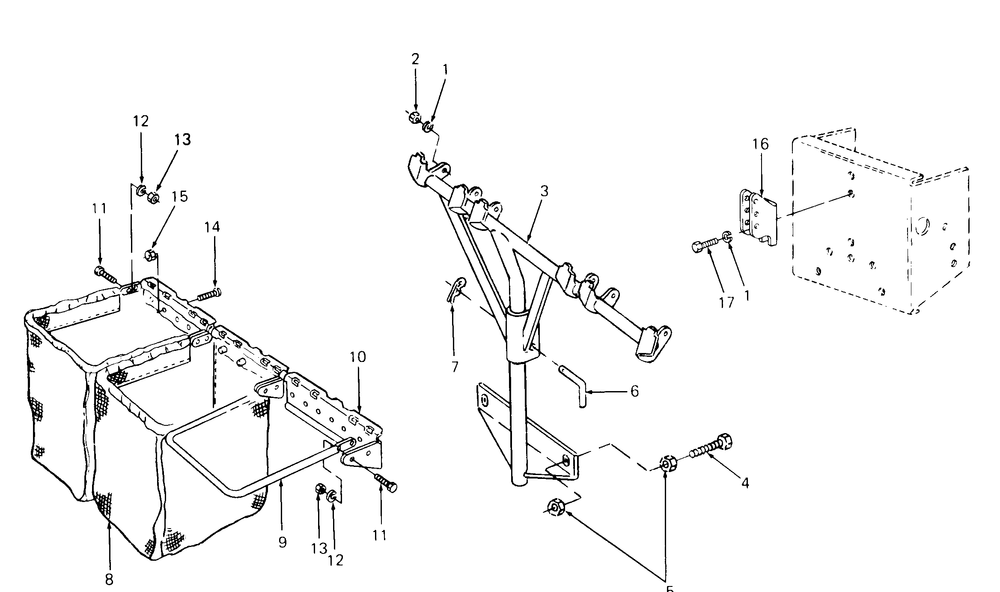 Rear Bagger Ii Diagram and Parts List for 313 190100 Cub Cadet Lawn Tractor